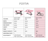 Fortia Desk Riser 74cm Wide Adjustable Sit to Stand for Dual Monitor Keyboard Laptop Pink - Low Angle