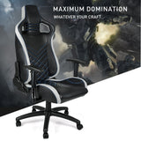 Overdrive Gaming Chair Office Computer Racing PU Leather Executive Race Black - Front View