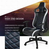 Overdrive Gaming Chair Office Computer Racing PU Leather Executive Race Black - Close-Up Angle