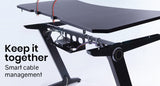OVERDRIVE Gaming Desk 120cm PC Table Setup Computer Carbon Fiber Style Black - Extra Image