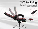 OVERDRIVE Gaming Chair Desk Racing Seat Setup PC Combo Office Table Black Red - Extra Image