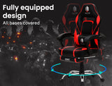 OVERDRIVE Gaming Chair Desk Racing Seat Setup PC Combo Office Table Black Red - Extra Image