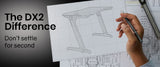 OVERDRIVE Gaming Desk 120cm PC Table Setup Computer Black Carbon Fiber Look - 45-Degree Angle