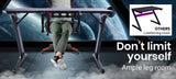 OVERDRIVE Gaming Desk 120cm PC Table Setup Computer Black Carbon Fiber Look - Close-Up Angle