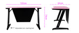 OVERDRIVE Gaming Computer PC Desk Z-Style Pink and Black Cable Management - Rear View