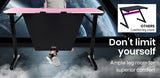 OVERDRIVE Gaming Computer PC Desk Z-Style Pink and Black Cable Management - Extra Image