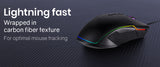 OVERDRIVE Gaming Desk 120cm PC Computer LED Lights Carbon Fibre Style Black RGB - Low Angle
