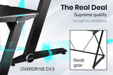 OVERDRIVE Gaming Desk 120cm PC Computer LED Lights Carbon Fibre Style Black RGB - Extra Image