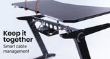 OVERDRIVE Gaming Desk 120cm PC Computer LED Lights Carbon Fibre Style Black RGB - Extra Image