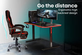 OVERDRIVE Gaming Desk 139cm PC Setup Table Computer Carbon Fiber Style Black - Extra Image