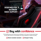 OVERDRIVE Racing Office Chair Seat Executive Computer Gaming PU Leather Deluxe - Close-Up Angle
