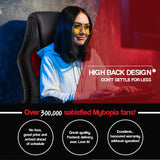 OVERDRIVE Racing Office Chair Seat Executive Computer Gaming PU Leather Deluxe - Low Angle