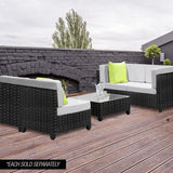 LONDON RATTAN 1pc Sofa Outdoor Furniture Setting - Steel Frame Garden Lounge - Extra Image