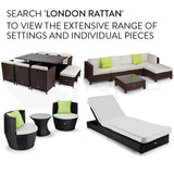 LONDON RATTAN 1pc Coffee Table Outdoor Wicker Sofa Furniture Lounge Garden - Front View