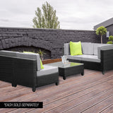 LONDON RATTAN 1pc Coffee Table Outdoor Wicker Sofa Furniture Lounge Garden - Extra Image