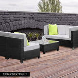 London Rattan Ottoman Outdoor Wicker Furniture Sofa Garden Lounge Foot Stool - Extra Image