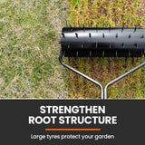 PlantCraft Tow Behind Lawn Roller Spike Aerator 36