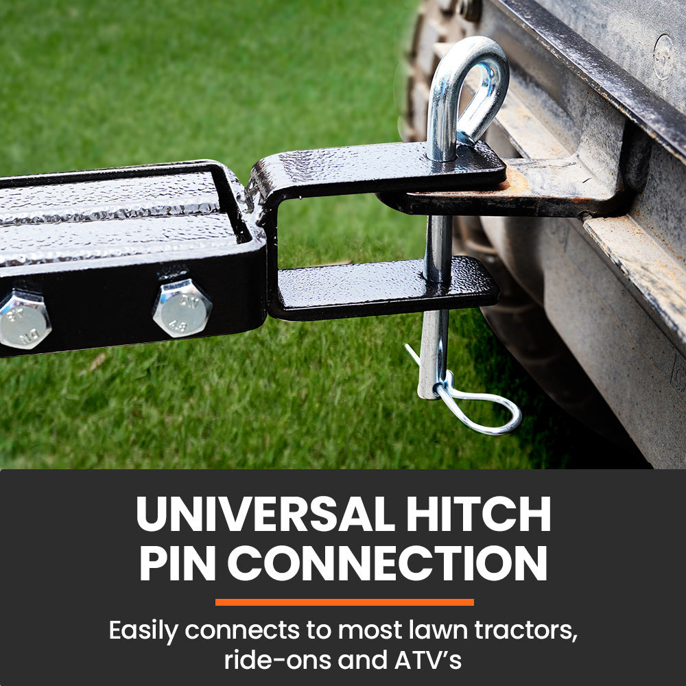 PLANTCRAFT Tow Behind Lawn Roller Spike Aerator 36' Wide, Universal Hitch for Ride on Mower, Garden