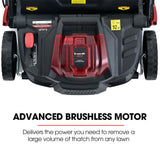 BAUMR-AG 370SX 40V SYNC Cordless Lawn Aerator & Scarifier, Skin Only, Brushless, Scarifying Blade and Dethatcher Rake Cartridges, 4 Depths - Side View