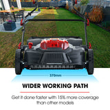 BAUMR-AG 370SX 40V SYNC Cordless Lawn Aerator & Scarifier, Skin Only, Brushless, Scarifying Blade and Dethatcher Rake Cartridges, 4 Depths - 45-Degree Angle