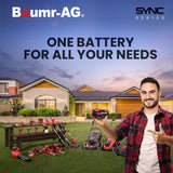 BAUMR-AG 370SX 40V SYNC Cordless Lawn Aerator & Scarifier, Skin Only, Brushless, Scarifying Blade and Dethatcher Rake Cartridges, 4 Depths - Extra Image