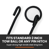 PlantCraft Tow Behind Drag Harrow Rake, 1.4m Wide, for Ride-on Mower LawnTractor on Pasture Paddock - Side View