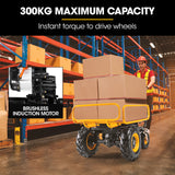 Baumr-AG 40V Battery Powered Material Handling Dumper Wheelbarrow Motorised Electric, 300kg Capacity - Side View