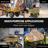 Baumr-AG 40V Battery Powered Material Handling Dumper Wheelbarrow Motorised Electric, 300kg Capacity - Top-Down View