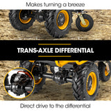 Baumr-AG 40V Battery Powered Material Handling Dumper Wheelbarrow Motorised Electric, 300kg Capacity - Close-Up Angle