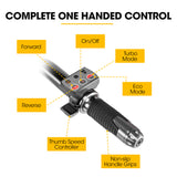 Baumr-AG 40V Battery Powered Wheelbarrow Motorised Electric, 80L Bucket Volume, 260kg Capacity - Low Angle