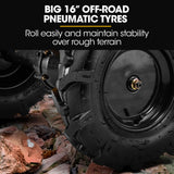 Baumr-AG 40V Battery Powered Wheelbarrow Motorised Electric, 100L Bucket Volume, 4 Wheel, 260kg Capacity - Rear View