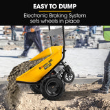 Baumr-AG 40V Battery Powered Wheelbarrow Motorised Electric, 100L Bucket Volume, 4 Wheel, 260kg Capacity - Extra Image