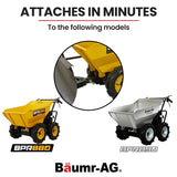 Baumr-AG Plough Blade Leveller Accessory, for BPR880 BPR890 Power Barrows - Front View