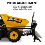 Baumr-AG Plough Blade Leveller Accessory, for BPR880 BPR890 Power Barrows - Top-Down View