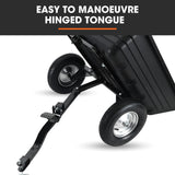 PlantCraft Poly Dump Cart, 272kg Load Heavy Duty Tipper Trailer, 16-inch Tyres, for Ride-on Lawn Mower Tractor, ATV, Quad Bike - Extra Image