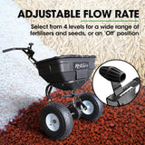 PLANTCRAFT Walk Behind Broadcast Spreader 56kg 60L Seed Lawn Fertiliser - Top-Down View