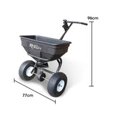 PLANTCRAFT Walk Behind Broadcast Spreader 56kg 60L Seed Lawn Fertiliser - Rear View