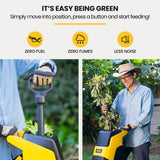 MICHIGAN 2400W Electric Garden Mulcher Shredder, Portable Wood Chipper, Push Stick, 40L Collection Bag - Top-Down View
