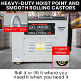 GENPOWER 8.4kW Peak 6kW Rated Commercial Diesel Generator, Electric Key Start, 6 x 15A, Single Phase - Extra Image