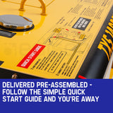 GENPOWER 7kW Peak 5kW Rated Commercial Diesel Generator, Electric Key Start, 1 x 20A 415V 3 Phase, 3 x 15A 240V - Close-Up Angle