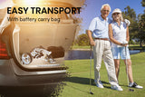 THOMSON 12V 24Ah Lithium Battery for Thomson Golf Buggy Trolley - Rear View