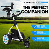 THOMSON Golf Buggy Electric Trolley Automatic Motorised Foldable Cart Powered - Front View