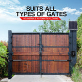 E-GUARD Double Swing Solar Automatic Gate Opener 900KG 3.5M Motor Remote Control - 45-Degree Angle
