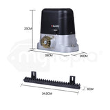 E-GUARD Automatic Sliding Gate Opener 6m 1500kg Auto Motorised Remote Control Kit - Rear View