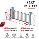 E-GUARD Automatic Sliding Gate Opener 6m 1500kg Auto Motorised Remote Control Kit - Extra Image