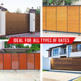 Sliding Gate Opener 5M Full Solar Automatic Driveway Sliding Electric Remote - Top-Down View