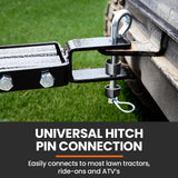PLANTCRAFT 48' 116L Tow Behind Lawn Roller, Water or Sand Filled, for grass sod, seed, and unlevel ground
