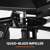 PlantCraft 160L Tow Behind Broadcast Seed and Fertiliser Spreader, 158kg Load, Heavy Duty - Low Angle