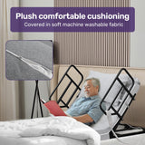 Equipmed Electric Adjustable Bed, Backrest and Leg Adjustment German-Engineered Power Lifting with Remote Control, Grey - 45-Degree Angle