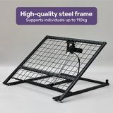 Equipmed Electric Adjustable Bed Backrest, German-Engineered Power Lifting Back Support with Remote Control, Full Length, Grey - Top-Down View